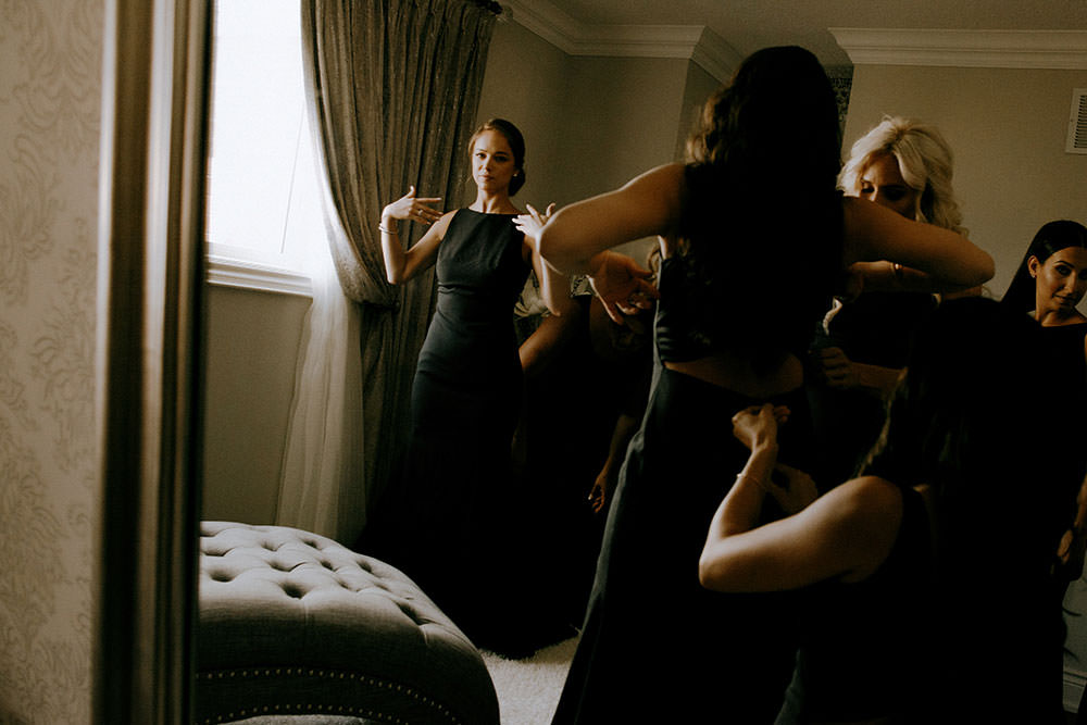 vaughan ontario wedding party getting ready