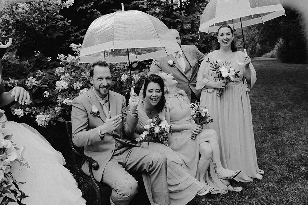 ottawa bridal party laughs together