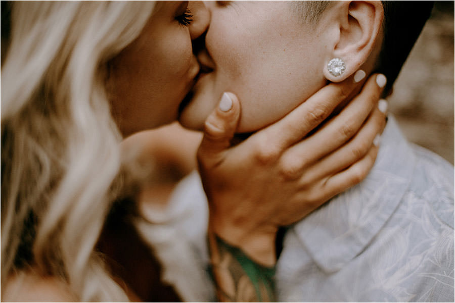 Toronto lgbtq couple kissing in the streets