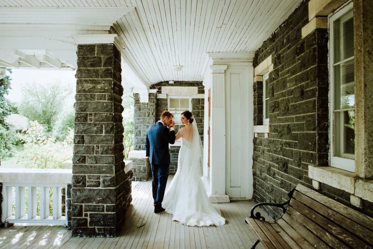 Sudbury ontario wedding photography at the Sudbury art gallery bride and groom portrait