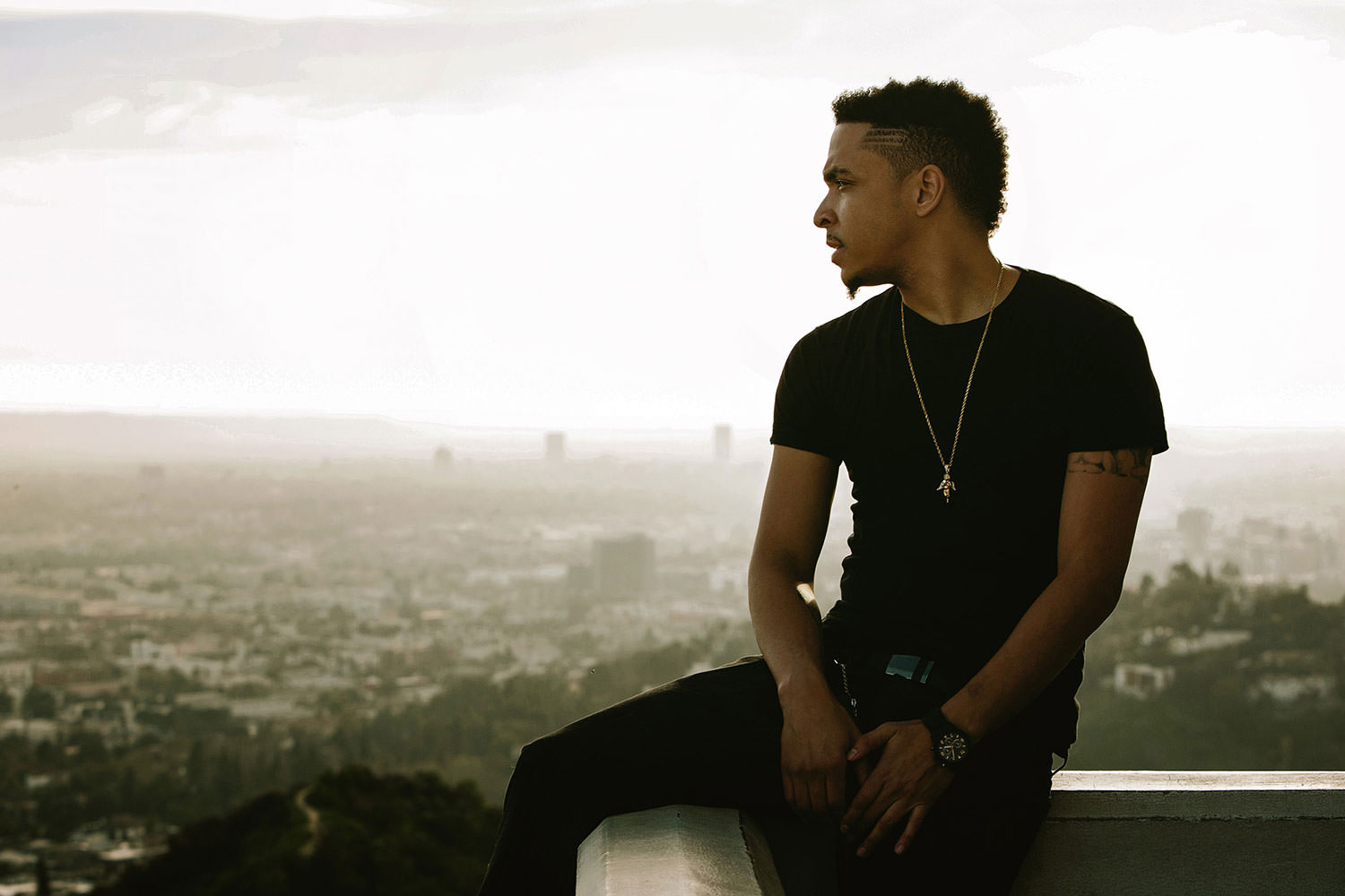 JDiggz photoshoot at the Griffith Observatory in Los Angeles