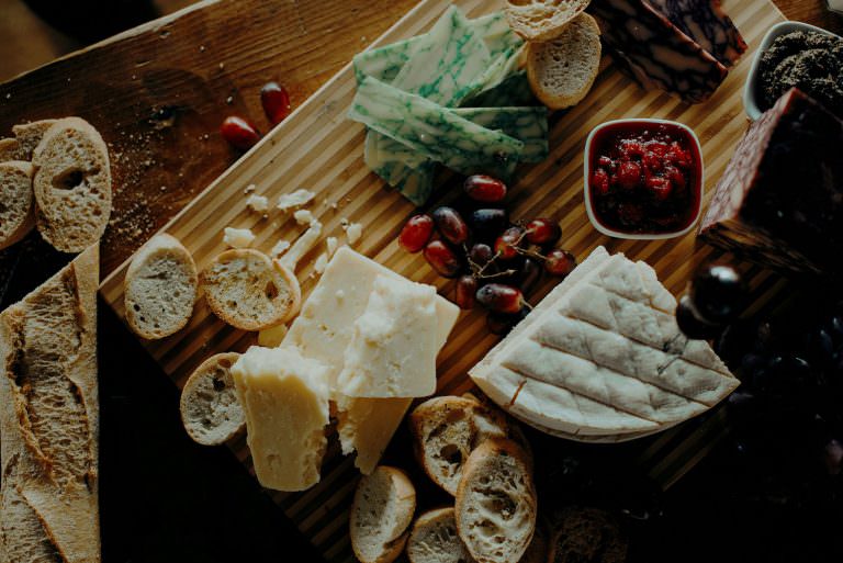 Cheese plate from the Fromagerie in Sudbury Ontario. Commercial food photography