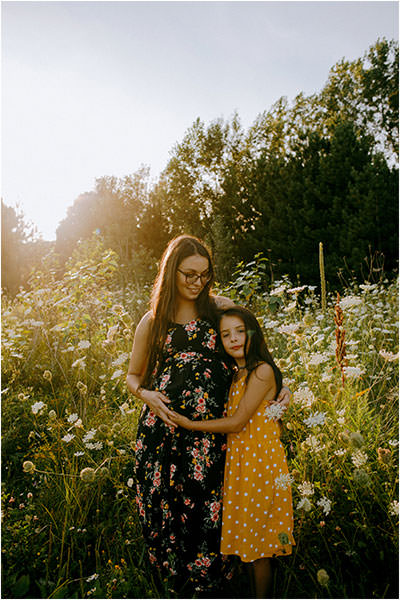 Sudbury family photography mommy and me session at sunset