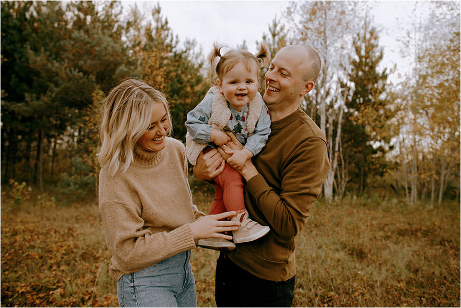 Sudbury family photography with a cute family at sunset