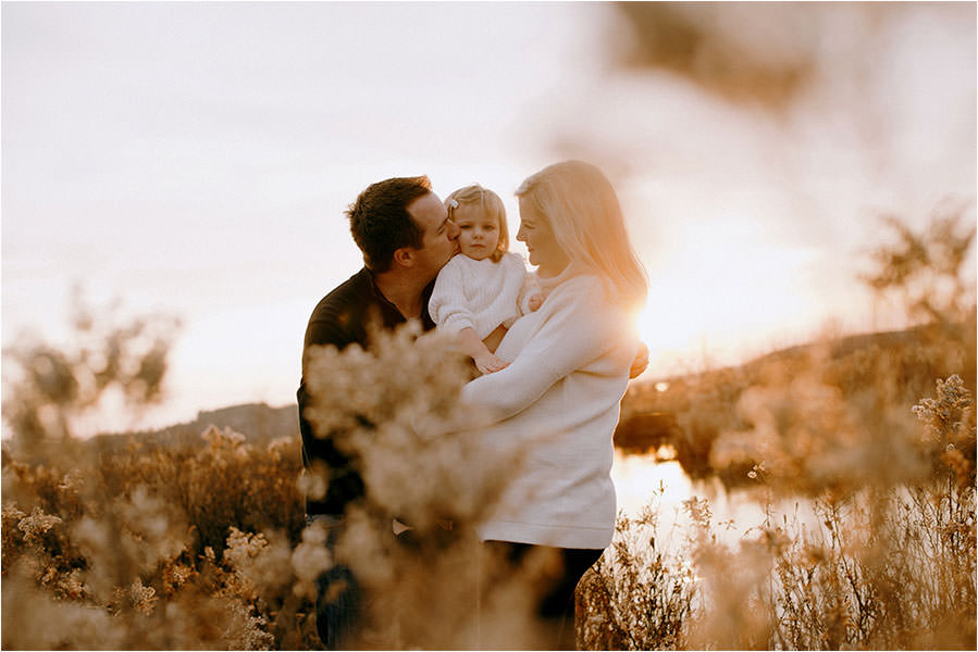 Sudbury family photography with a cute family at sunset