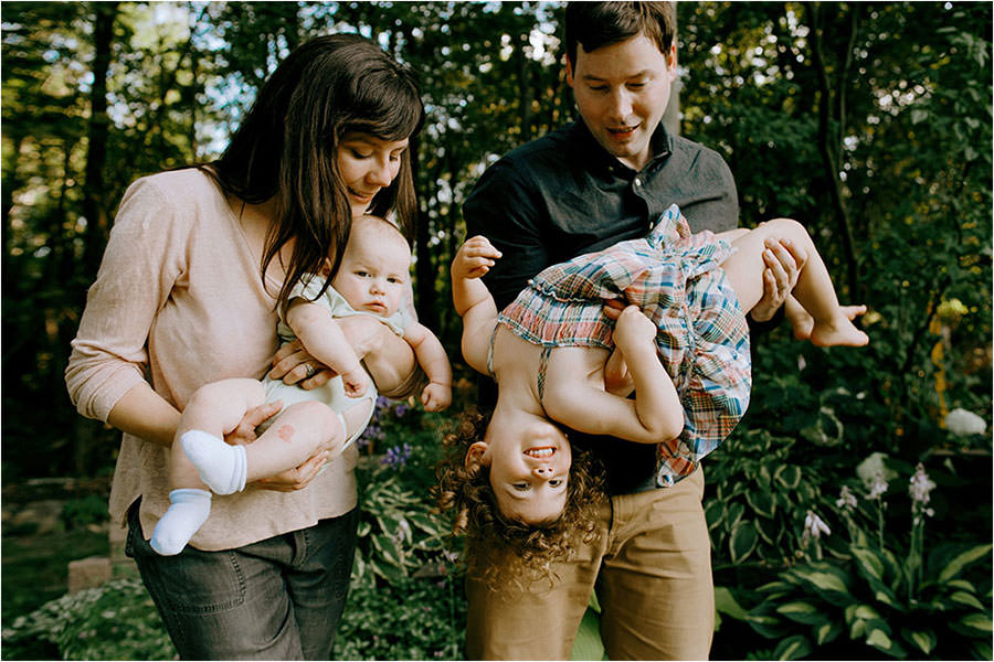 Sudbury family photography with a cute family at sunset