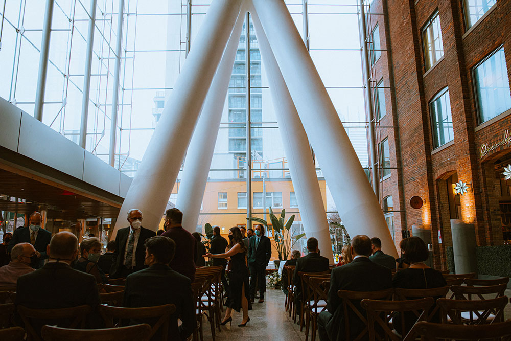 Ricarda's Atrium Toronto Wedding ceremony photography