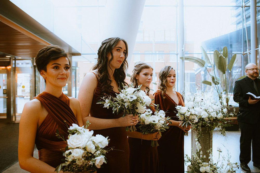 Ricarda's Atrium Toronto Wedding ceremony photography