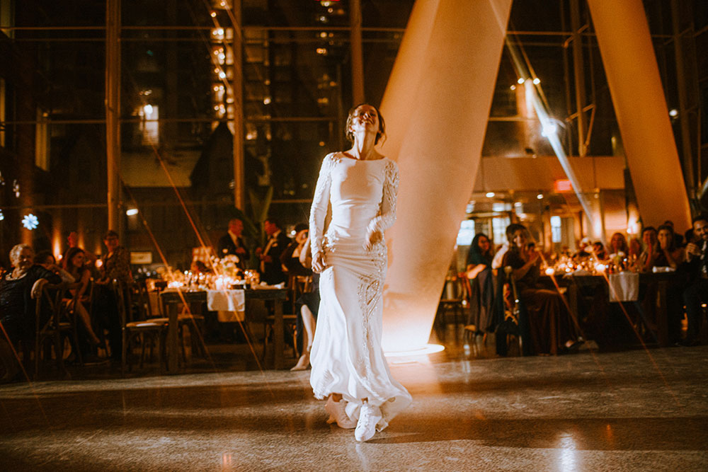 Ricarda's Atrium Toronto Wedding bride & groom share first dance