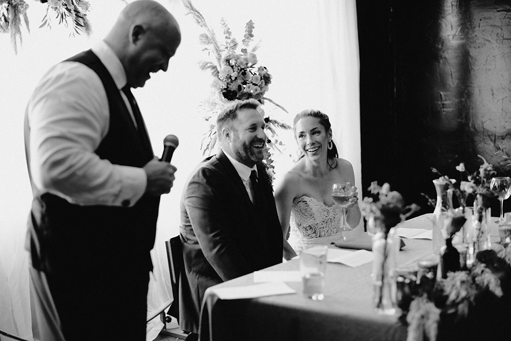 Best Man gives his speech at respect is Burning Kitchen in Sudbury