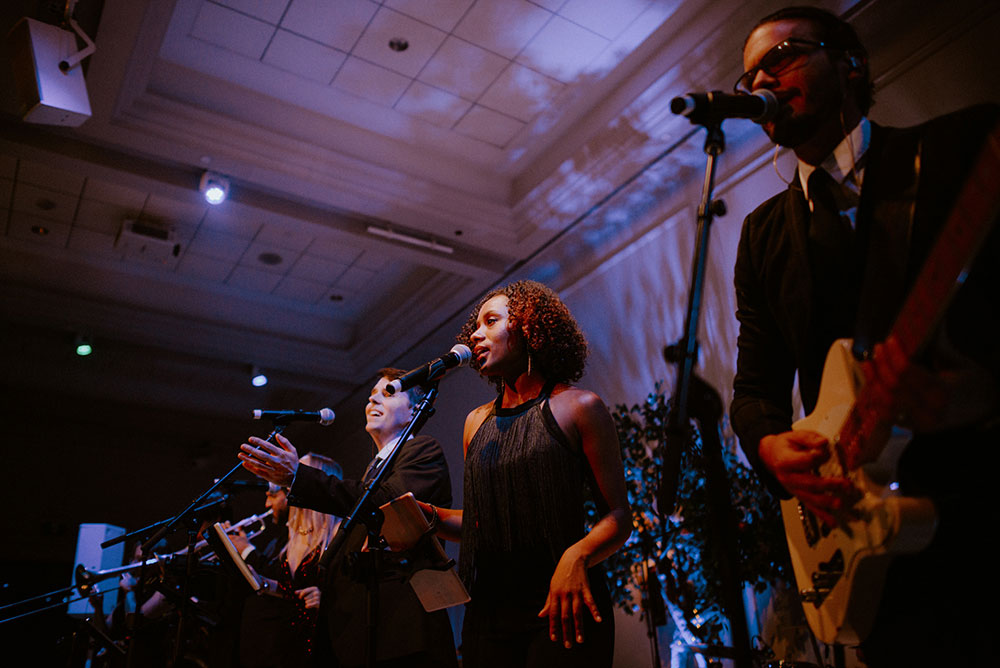 the band St. Royal perform at this Arlington Estate wedding