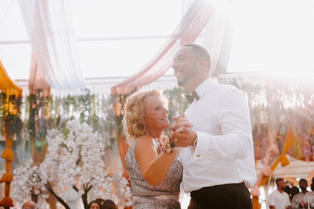 mother and son dance at this Catana Estate wedding