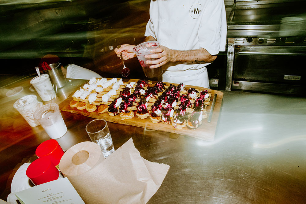 mildred's temple kitchen wedding photography of the incredible wedding menu being served during the wedding reception