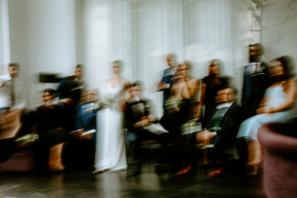 mildred's temple kitchen wedding photography of the wedding party posing for their portrait