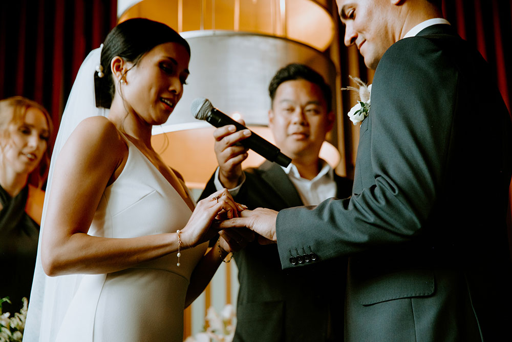 mildred's temple kitchen wedding photography of the wedding couple during the wedding reception