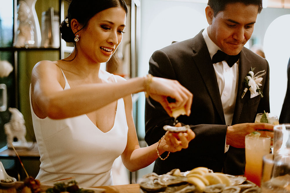 mildred's temple kitchen wedding photography of the wedding couple being with each other and guests during the wedding reception