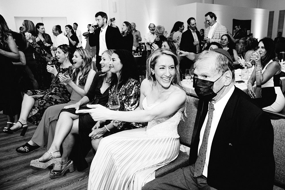 Bride enjoys Groom performing a Rock Opera at a Toronto Jewish Wedding