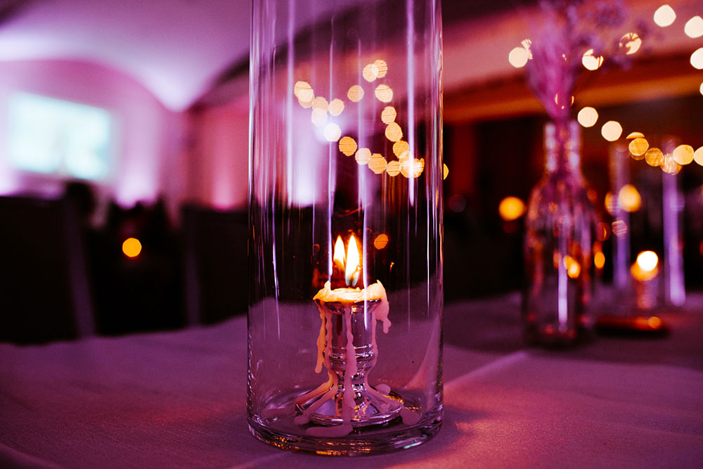 Decor candle at  Toronto Jewish Wedding 