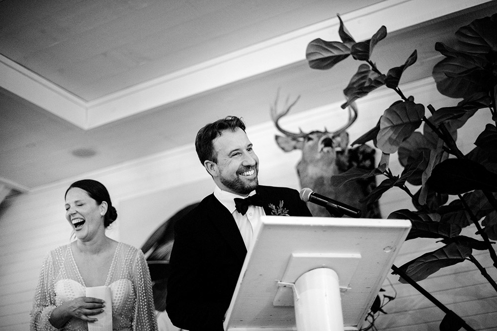 Groom delivers a speech at his Northridge Inn Wedding