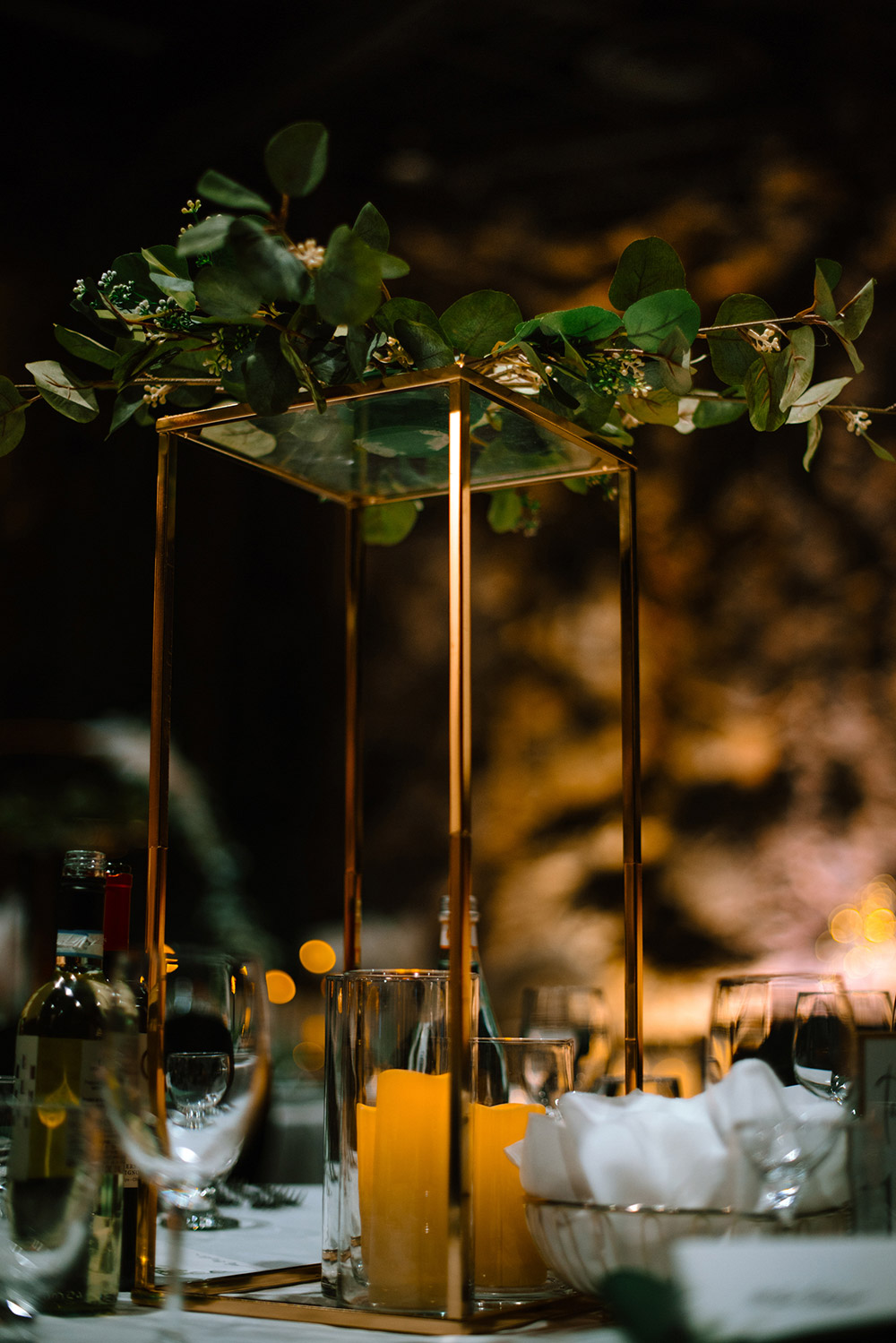 table decor at this science north wedding